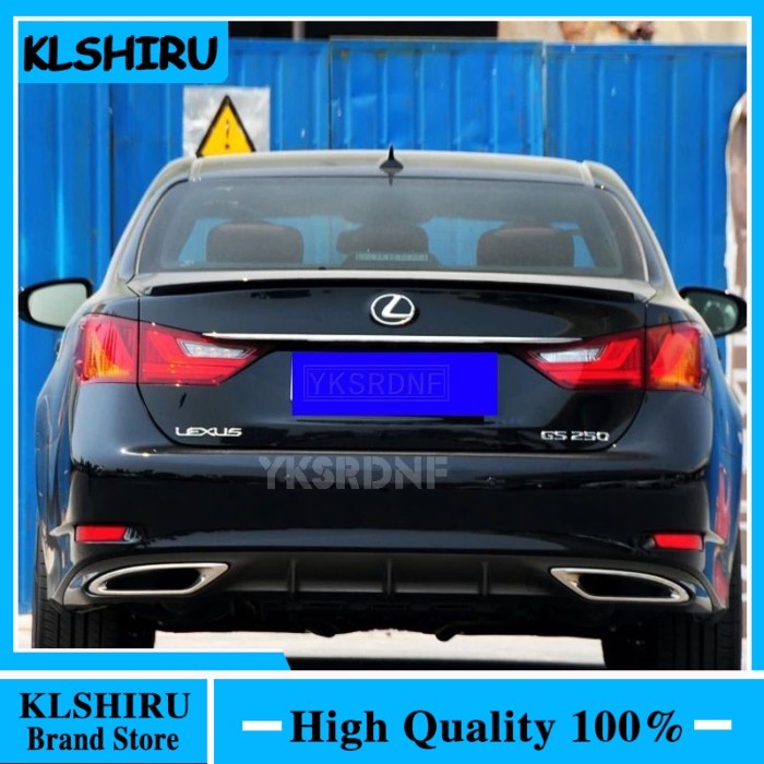 For Lexus GS250 GS350 GS450 Spoiler 2013-2016ABS Plastic Unpainted Color Rear Roof Spoiler Wing Tru