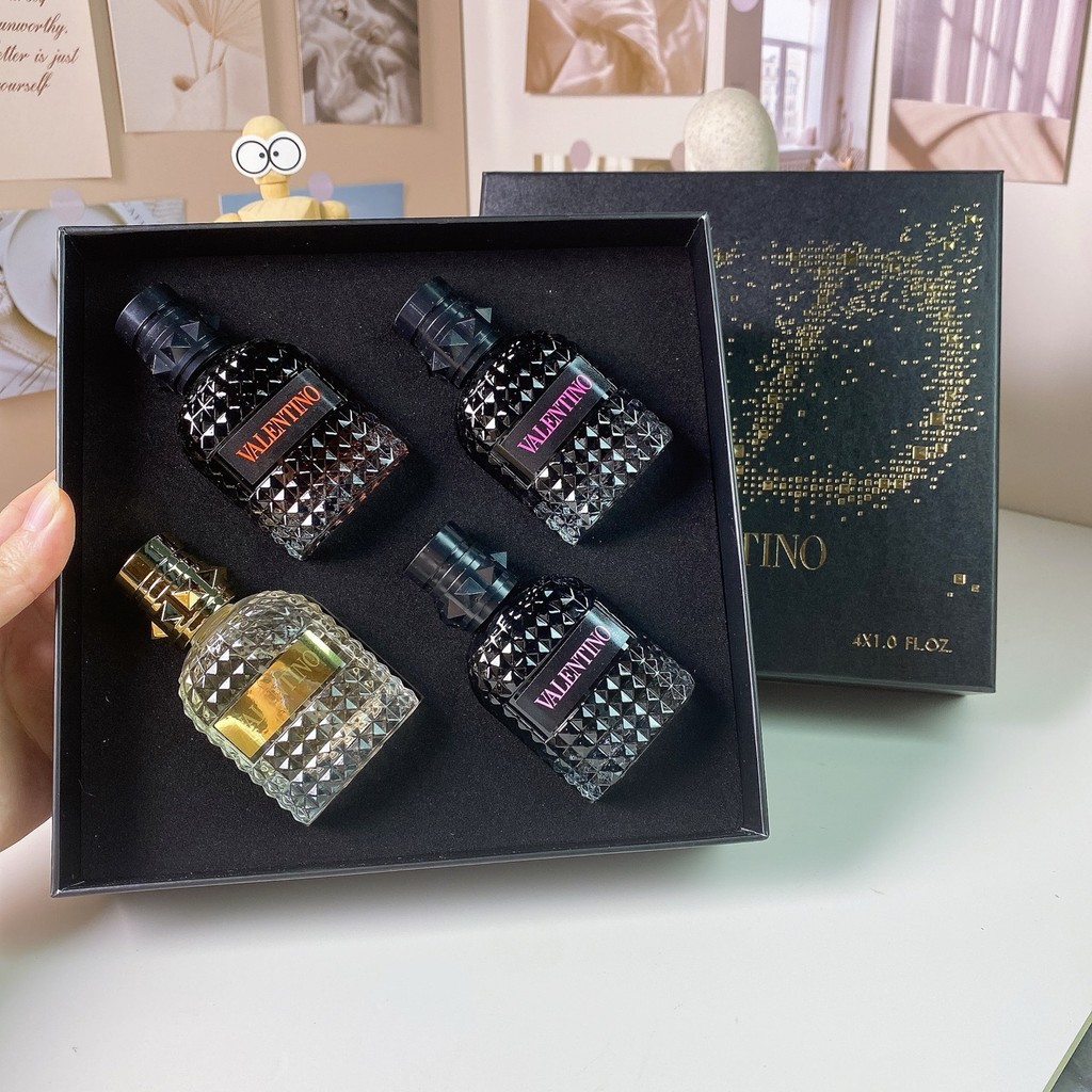 [Shopee Special Selection] General/65 Valentino Perfume Medium Sample 30ml ชุดสี่ชิ้นกล่องดํา!บรรจุ 