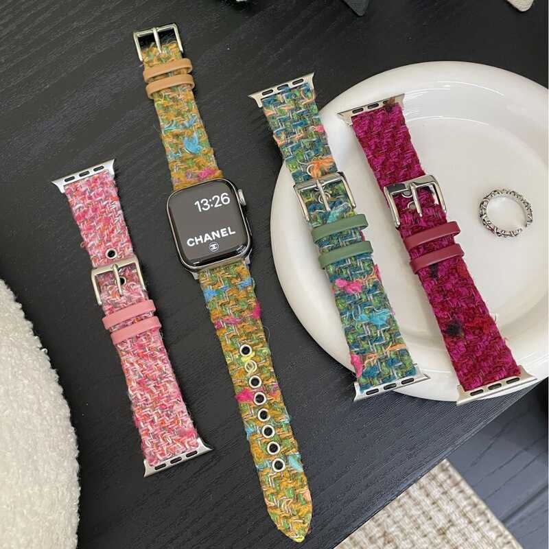 Xiaoxiangfeng สายทําด้วยผ้าขนสัตว์เหมาะสําหรับสาย Apple iwatch10/987654321SE Strap