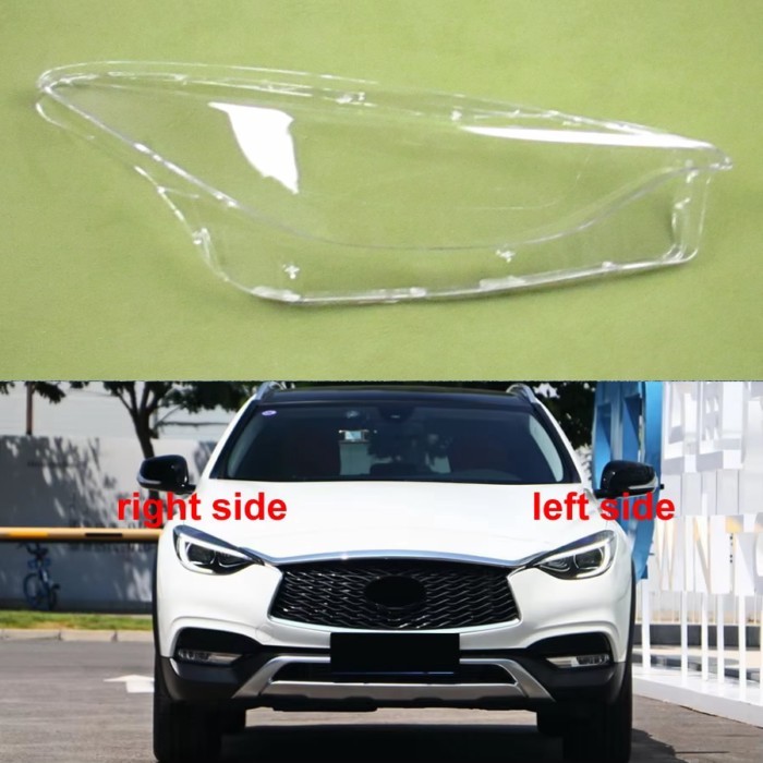 For Infiniti QX30 2016 2017 2018 Car Accessories Headlight Lens Cover Headlamp Shell Lampshade Tran