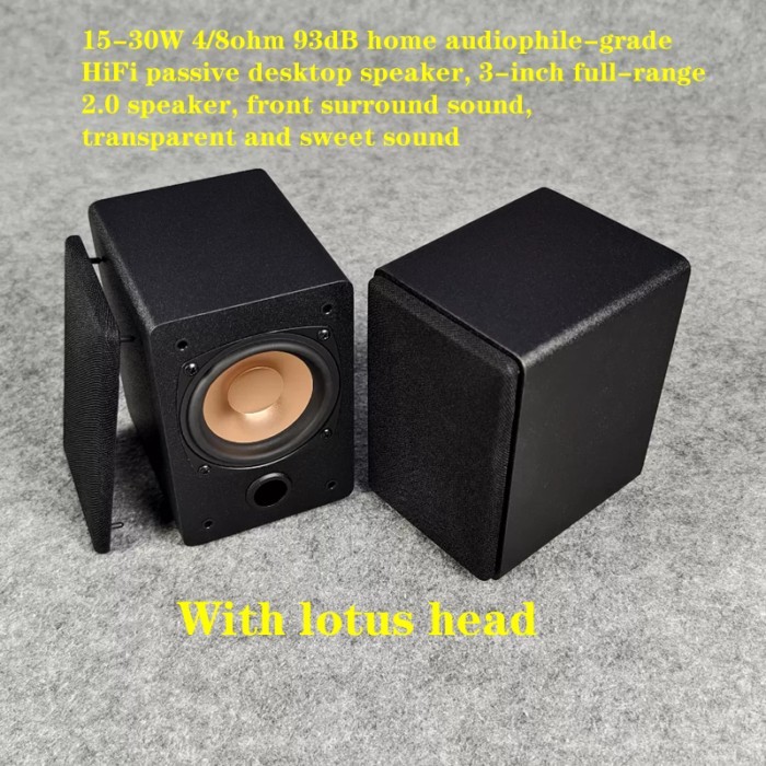 3-inch full-range 2.0 speaker, 15-30W 4/8ohm 93dB home audiophile-grade HiFi passive desktop speake