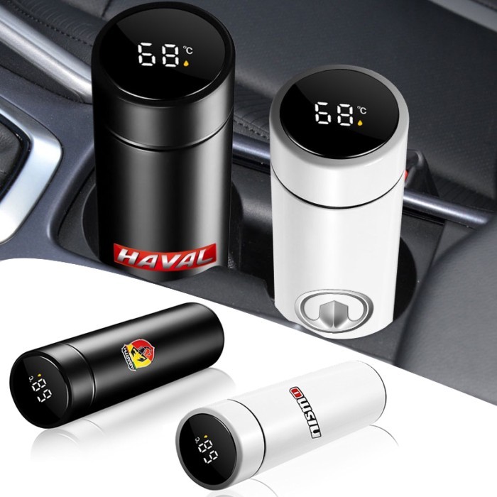 Smart Thermos Bottle Temperature Stainless Cup For Cadillac CTS ATS Escalade Eldorado BLS Miniatura