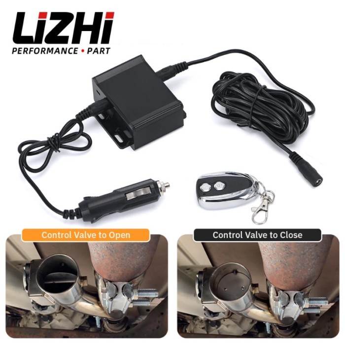 Universal 12V Electronic Remote Control Switch+Control Box For Electric Exhaust Cut Out Kit Car Mod