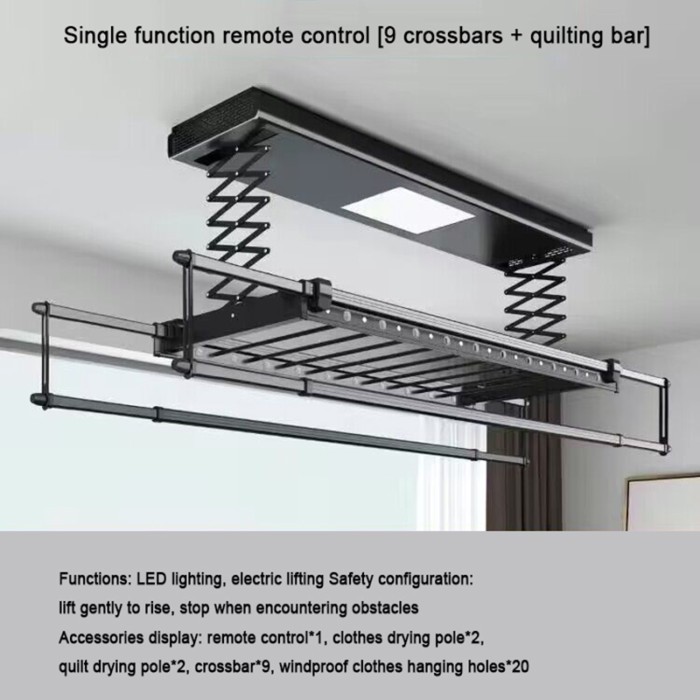 Telescopic Clothes Dryer Electric Clothes Hanger Intelligent Remote Control Lifting Household Cloth