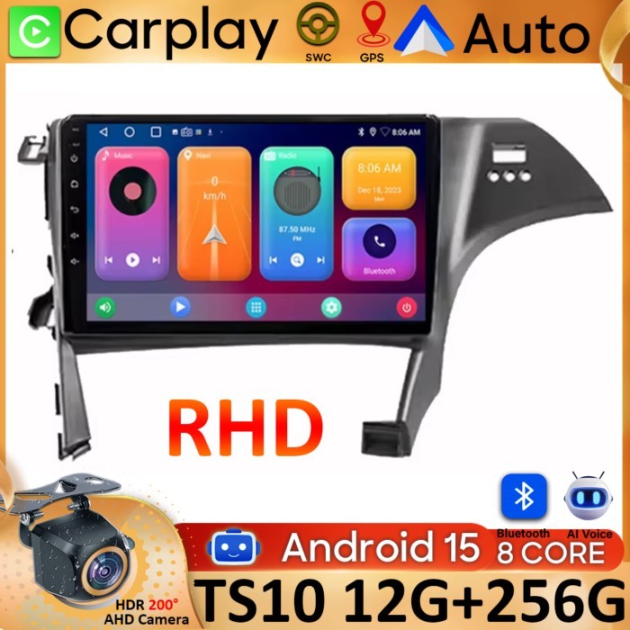 RHD Car Radio Android 15 For Toyota Prius 3 XW30 2009 - 2015 GPS Navigation Carplay Android Auto St