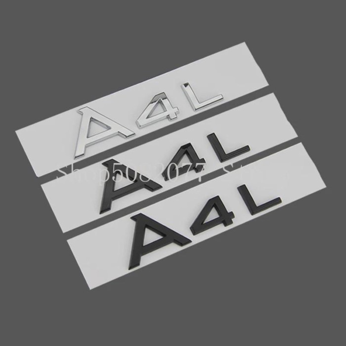 Trunk Fender Letters Emblem for A3 A4L A5 A6L A7 A8L Q2L Q3 Q5L Q7 V6T V8T V10 Car Styling Badge AB