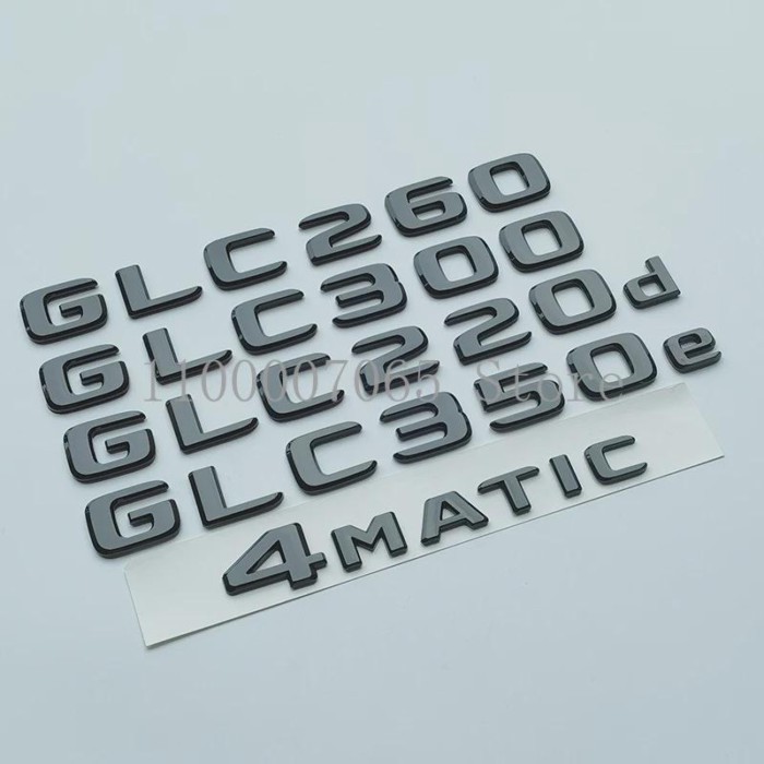 2017 Glossy Black Letters GLC260 GLC300 GLC350 GLC220d GLC350e 4Matic Emblem for GLC X253 Car Trunk