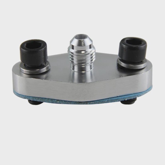 Silver 4AN Oil Drain Return Turbo Oil Feed Flange for T3 T4 T04B T04E T35 T40 T04E T04S GT42 T60 T6