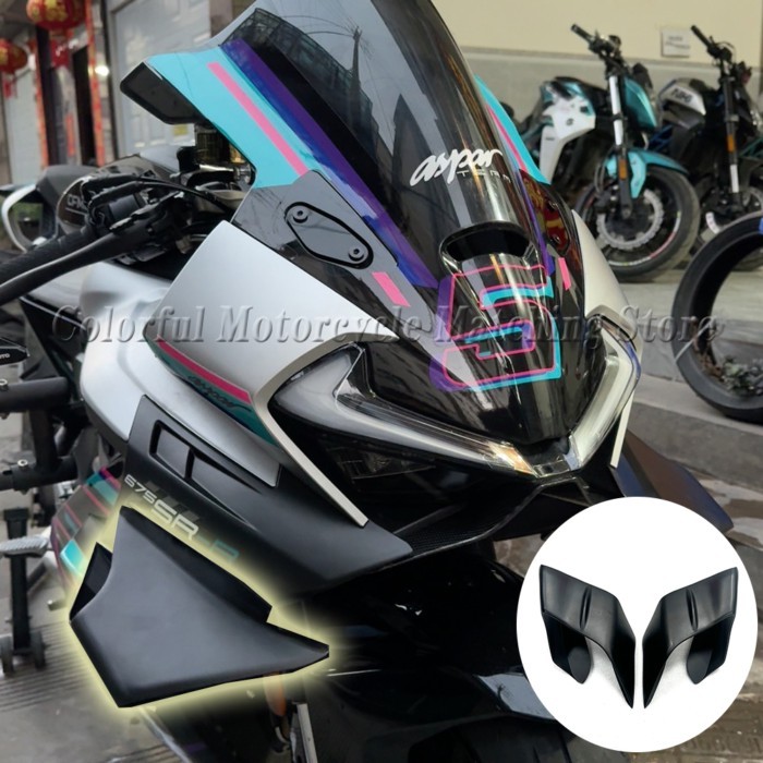 For CFMOTO 675SR 675SR-R Motorcycle Front Side For CFMOTO 675SR 675SR-R 675 Naked Spoilers Fixed Wi
