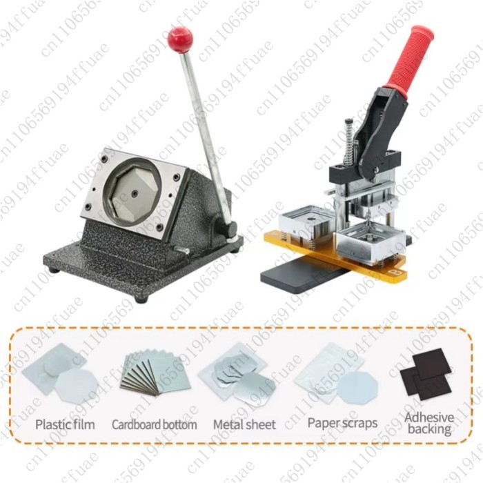 Badge Magnet Maker 50mm Square DIY Kit Acrylic Press Metal Cutter Fridge Photo Magnets