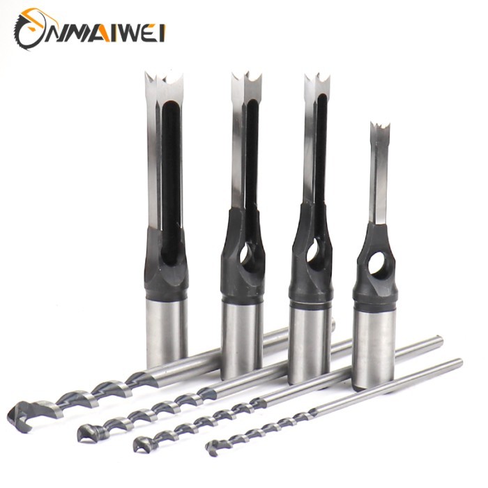 1Pcs 6-25mm HSS Square hole drill Woodworking Drill Auger Mortising Chisel Drill Set DIY Furniture