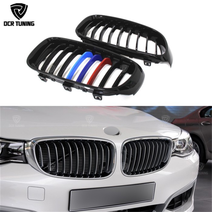 For BMW 3 Series Gran Turismo F34 2013 2014 2015 2016  - UP ABS + Carbon Fiber Front Grille Single