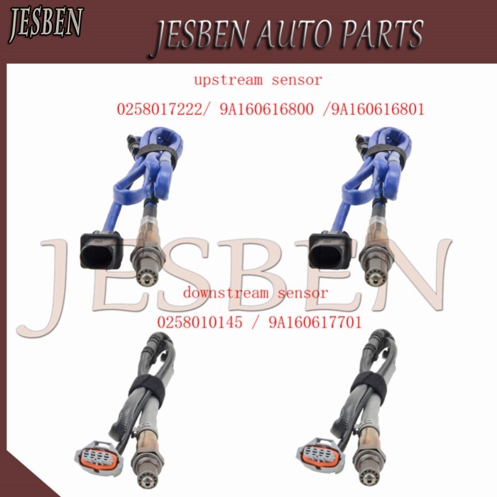 4PCS 9A160617701 9A160616800 Front Rear Lambda Probe Oxygen O2 Sensor for PORSCHE 911 997 Carrera 4