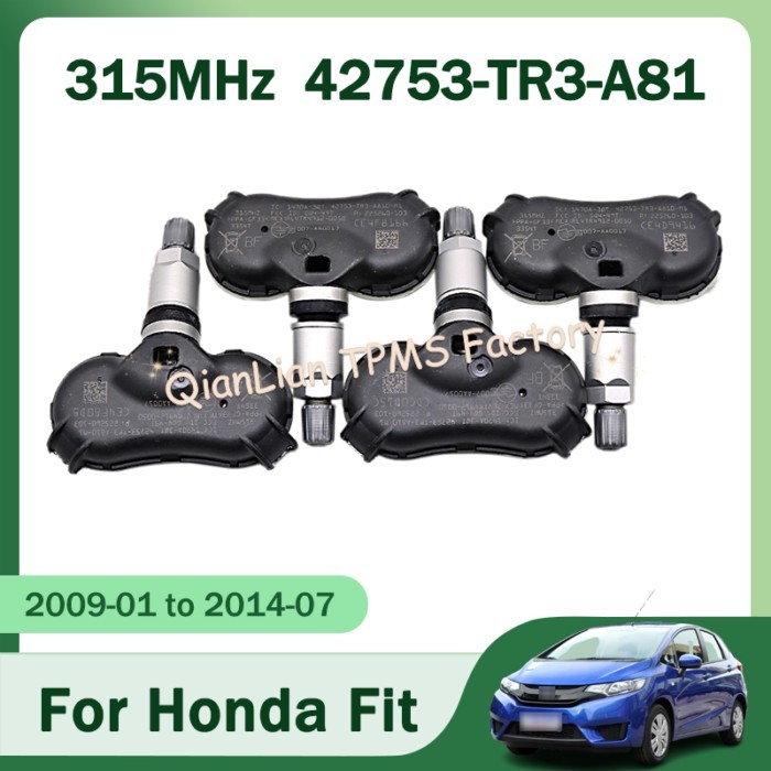 1/4pcs 42753-TR3-A81 Tire Sensors System For Honda Fit Civic CR-Z Element Odyssey Insight 315MHz Ty