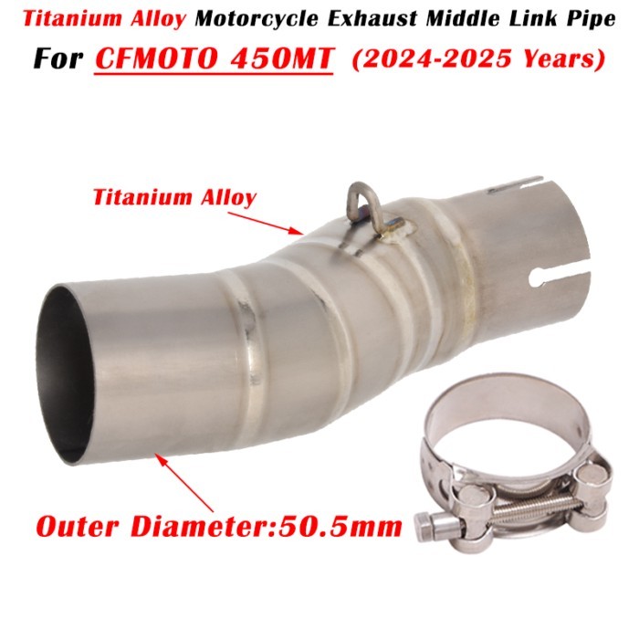 Slip On For CFMOTO 450MT 450 MT 2024 2025 Motorcycle Exhaust Escape System Modified Muffler 51mm Mi