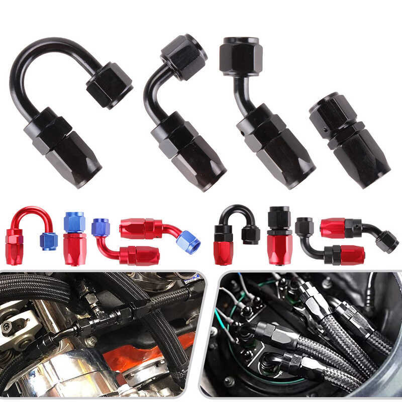 การดัดแปลงรถยนต์ AN4AN6AN8AN10AN12 0-180°ข้อต่อทําความเย็นน้ํามันท่อน้ํามันรั่วอย่างรวดเร็ว