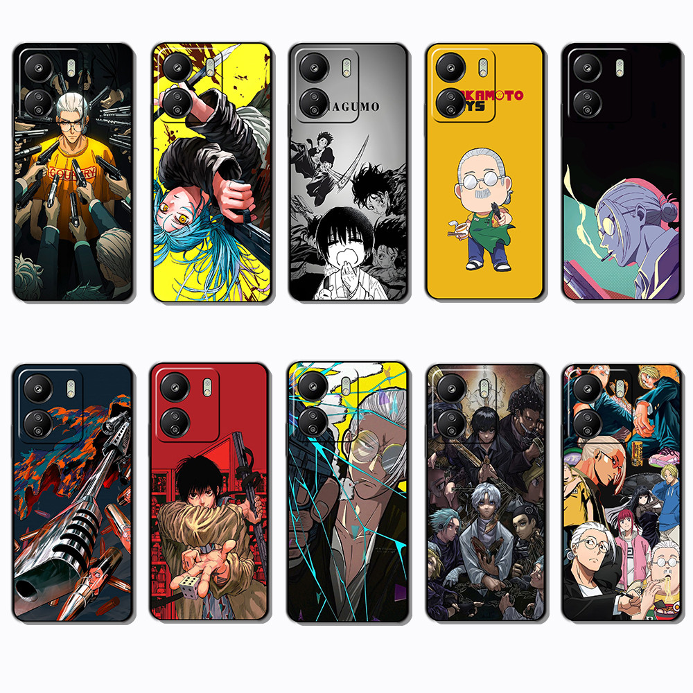 สําหรับ Xiaomi Redmi หมายเหตุ 14 Pro Plus Poco F7 X7 Pro SAKAMOTO DAYS Slim สีดําขอบ TPU Soft Case |