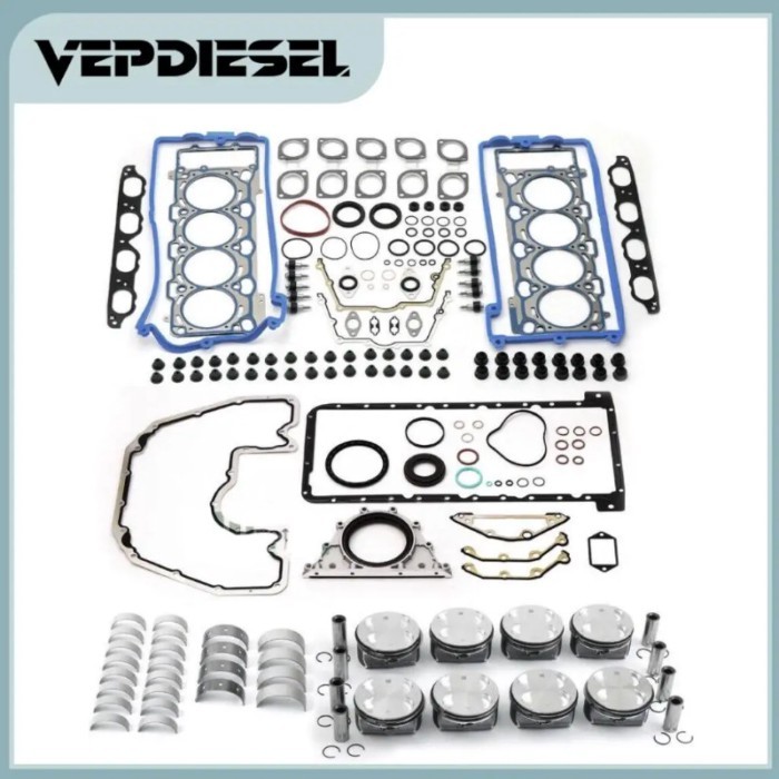 Engine Rebuilding Pistons Gasket Seals Bearing Shells Overhaul Kit For BMW 550i 650i 750i X5 4.8 V8