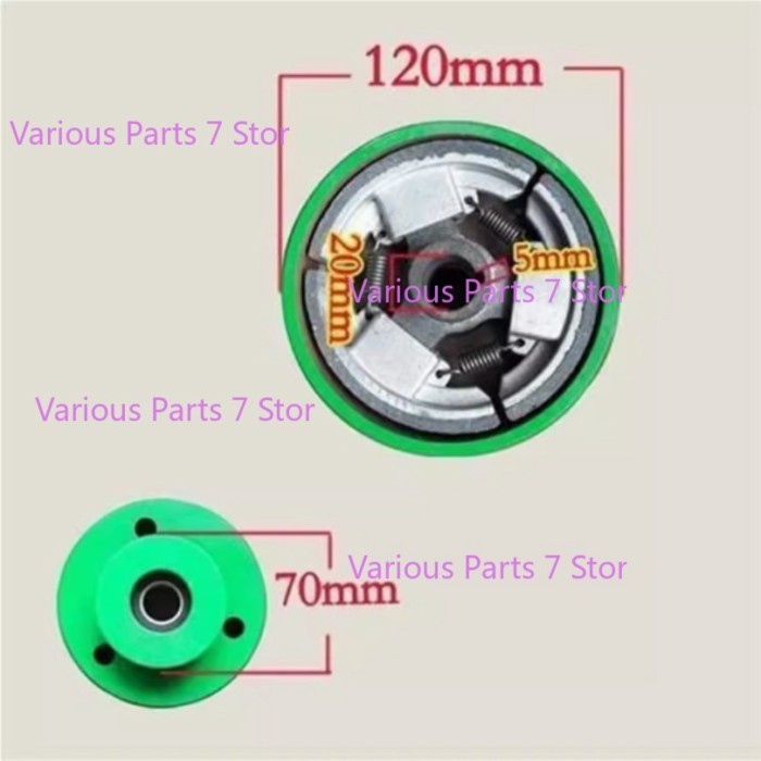 1pc 168F/170F Clutch Pulley 20mm for 168/170/GX160/GX200 Gasoline Engine/Diesel Engine Replacement