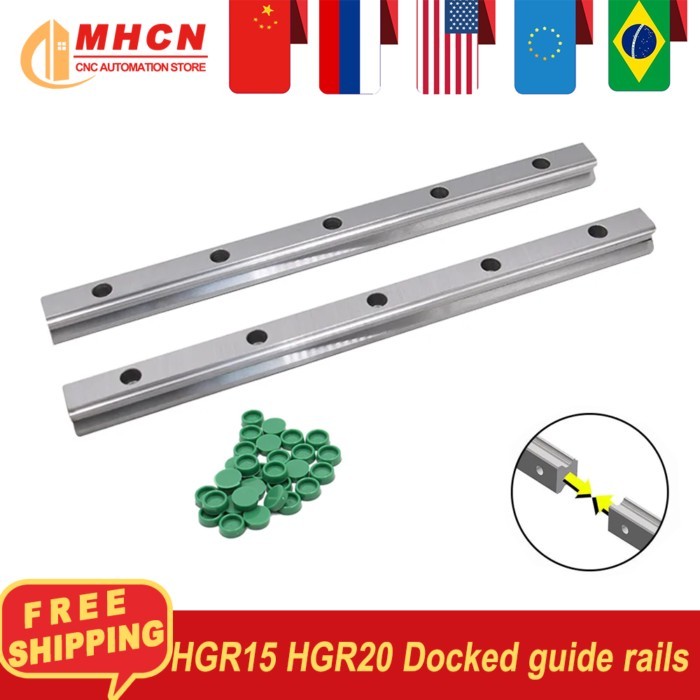 MHCN HGR15 HGR20 Linear Guides 2 pcs 2400-4000mm linear rails docked rail Extra long docking guide