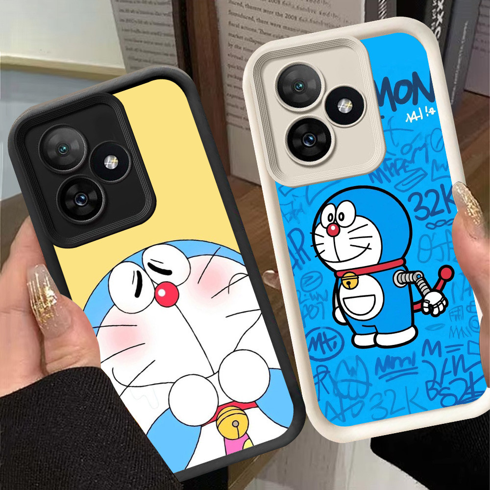 G-27 Doraemon Casing สําหรับ Xiaomi Redmi Turbo 3 POCO X5 13X F5 13 F6 5G สีดําและสีขาว