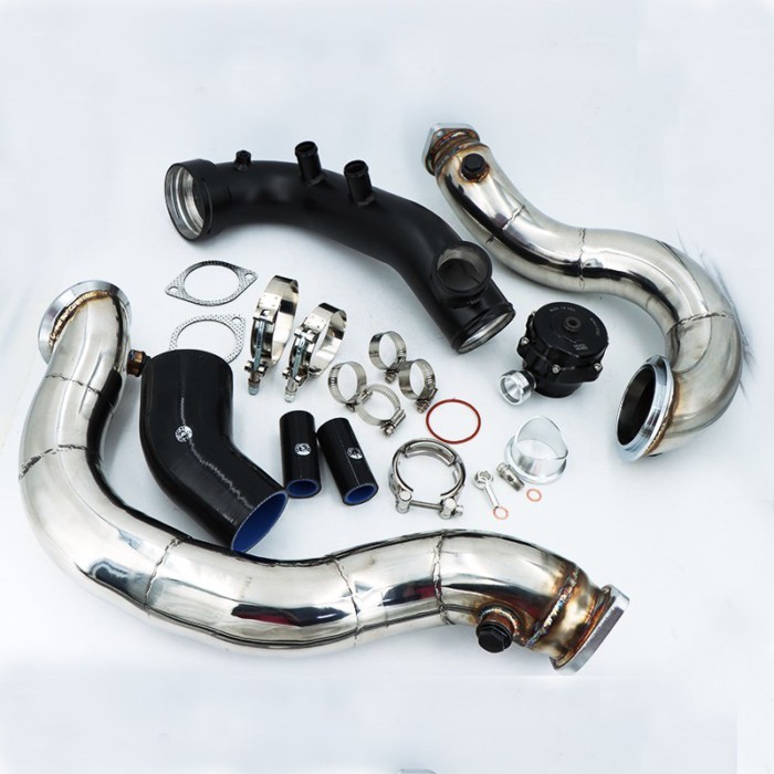 N54 3.0T E82 E88 E90 E92 E8X E9X 135i 335i Intake Turbo charge pipe Cooling kit   50mm BOV  3'' Cat