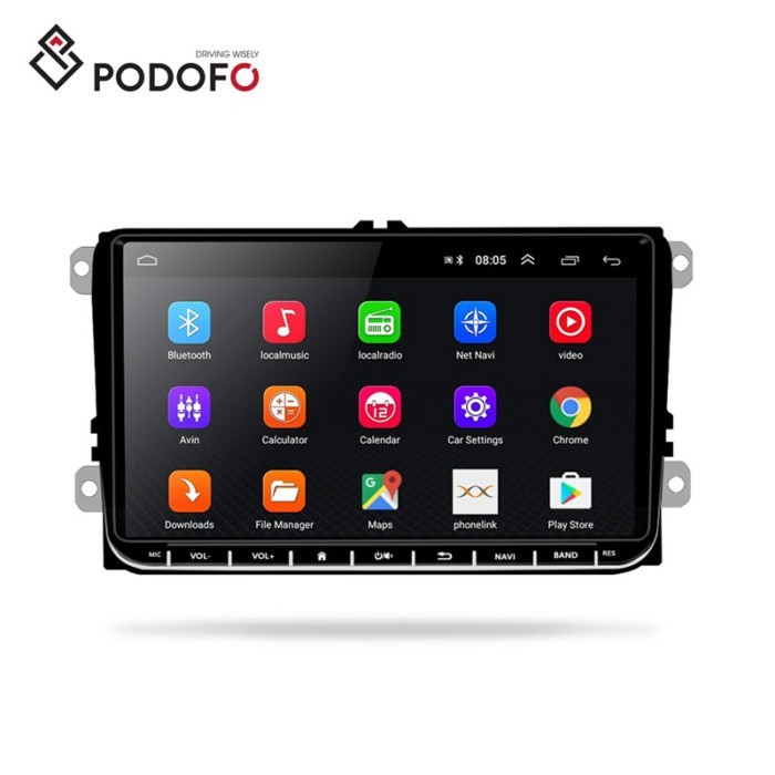 (EU/UK/RU Stock) Podofo 9'' 2 Din Android Car Radio Stereo Video Autoradio GPS Wifi FM For Volkswag