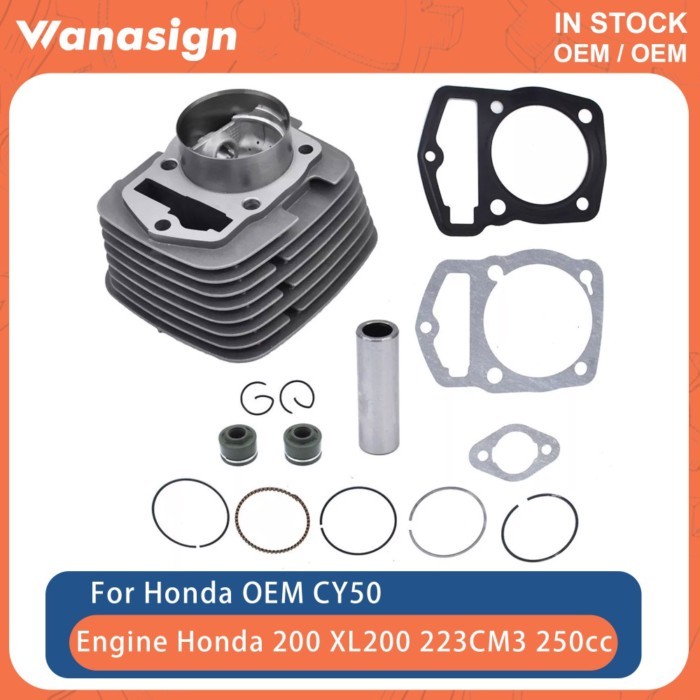 Motorcycle Engine Cylinder 65.5mm Piston Bore Rings Kit For Honda ATC 200 XL200 223CM3 250cc CY-50