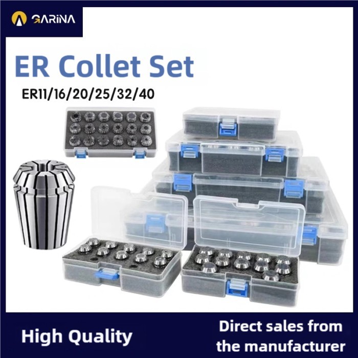 ER11 ER16 ER20 ER25 ER32 ER40 Set ER Spring Collet Chuck 0.015mm 0.008mm for CNC Milling Tool Holde