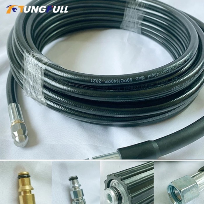 High Pressure Sewer Drain Water Cleaning Hose Pipe Cleaner Kit Washer Hose Nozzle Washer for Washin