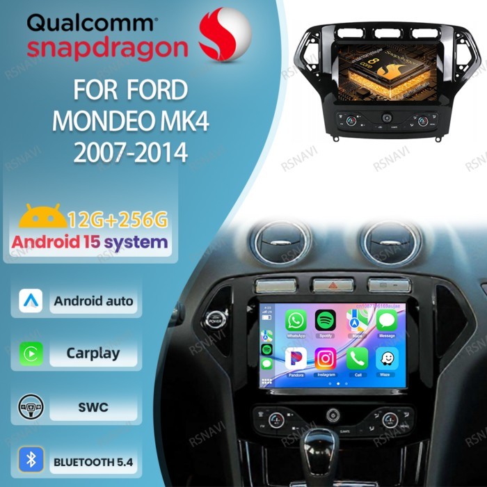 Android 15 Car Radio For Ford Mondeo MK4 2007-2014 DSP 4G GPS Navigation Car Radio Multimedia Playe