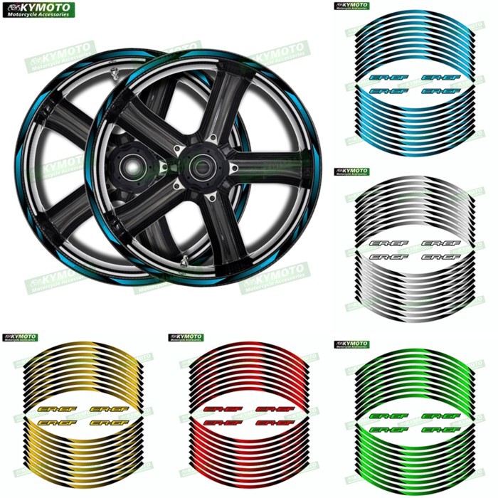 Reflective motorcycle accessories 17 inch front and rear wheel decals fairing hub rim sticker decor