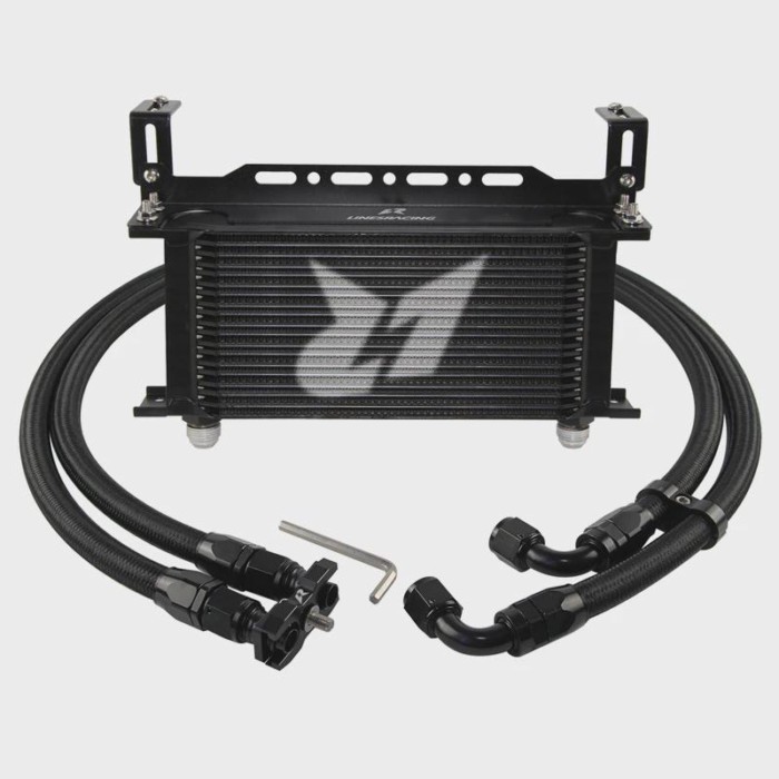 19 Row Oil Cooler AN10 Adapter w/ Bracket Kit For BMW E82 135i E36 92-98 M3-Euro E46 M3 E90 E92 E93