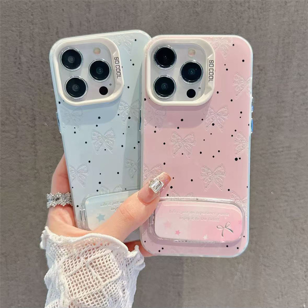 น่ารักผีเสื้อเคสโทรศัพท์สําหรับRealme 15 14 13 12x 14T 10 11 Pro Plus 11xหรูหราโบว์กันกระแทกนุ่มพร้อมขาตั้ง – โปรปัง