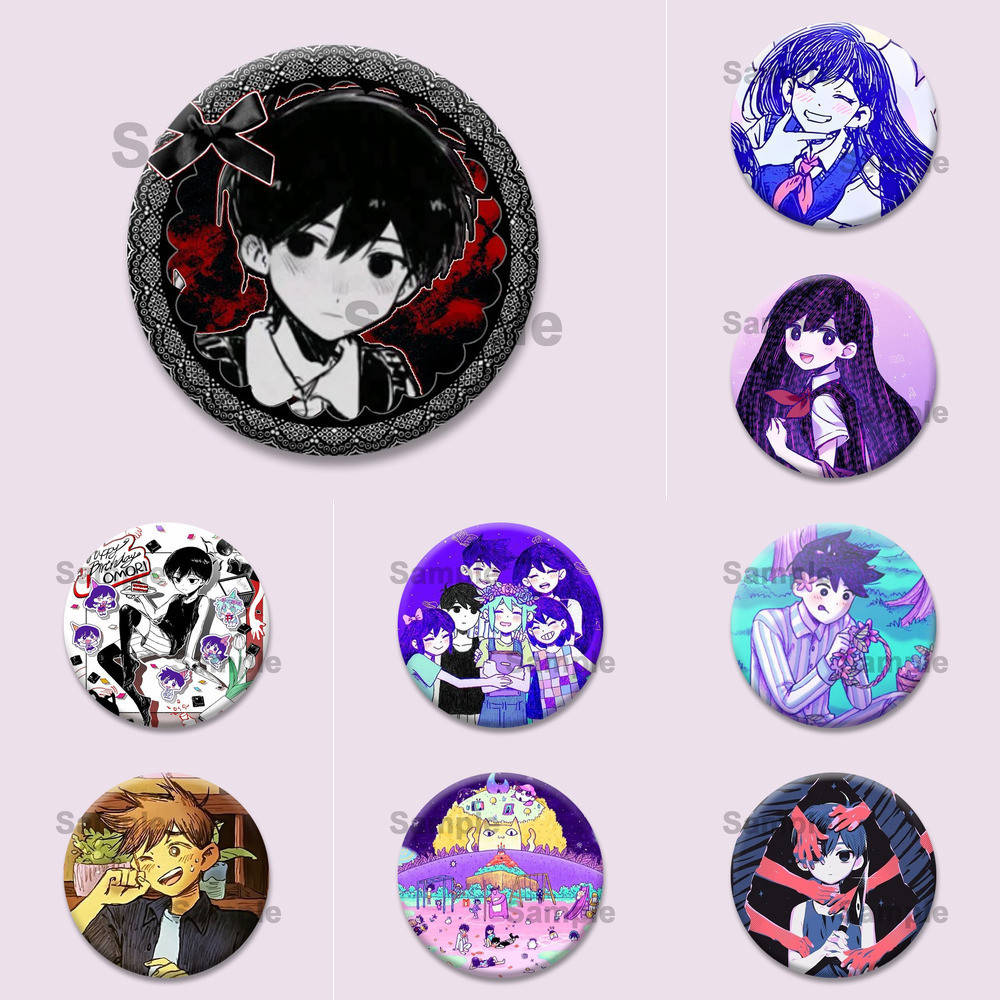 เข็มกลัด Omori ลาย.cartoon หลากสไตล์ Sunny Kel Aubrey Basil เคลือบทองเงางาม ตกแต่งเสื้อผ้าหมวกและกระ