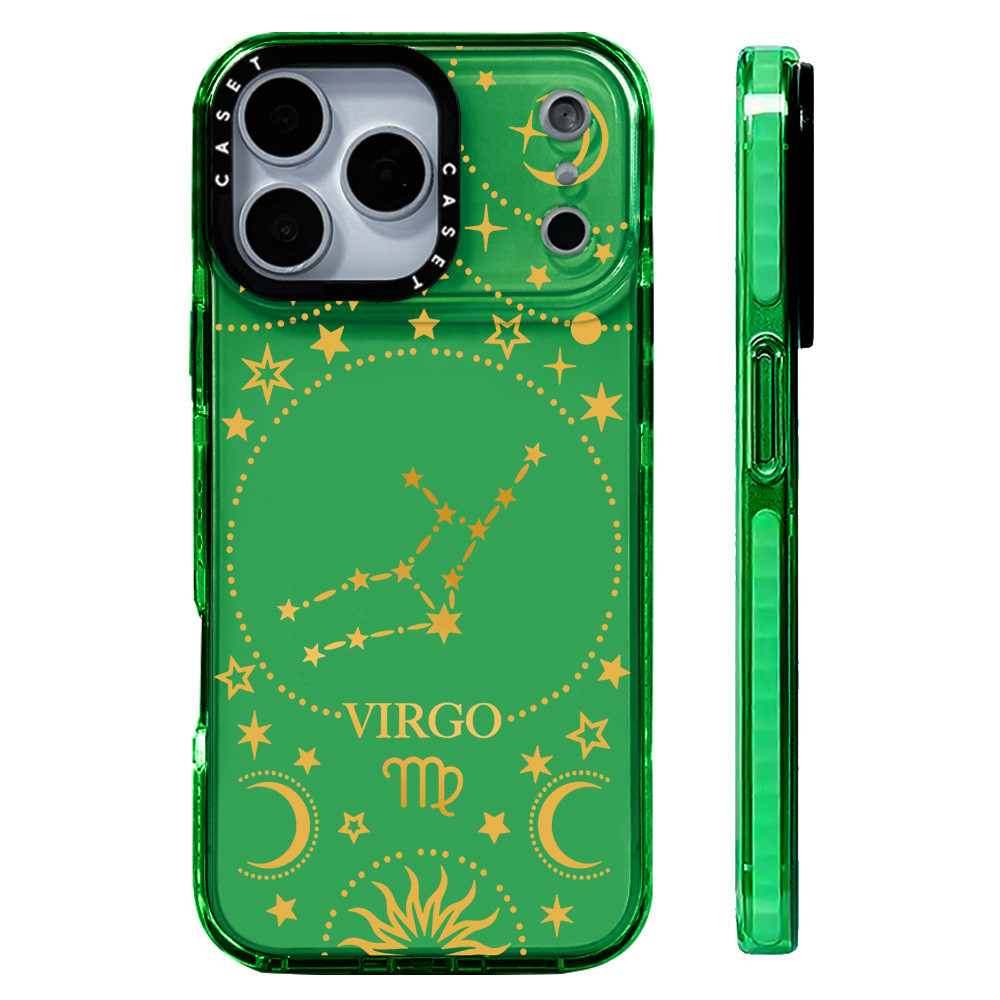 Zodiac Star Sign VirgoสีสําหรับIPhone 11 13 14 15 16 17 Pro Max 12 Mini Cover X XR XSMaxซิลิโคนกันชน