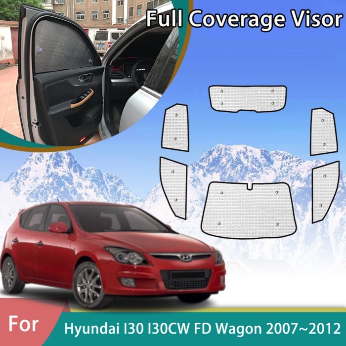 Car Full Coverage Sunshade For Hyundai I30 I30CW FD Wagon 2007~2012 UV Protection Windshields Acces