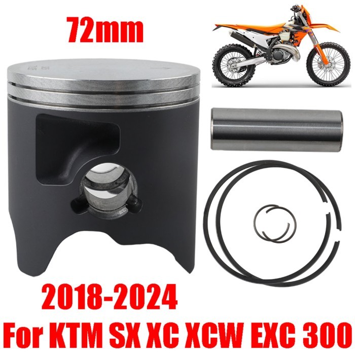 For KTM SX XC XCW EXC 300 2018 - 2024 EXC300 Motorcycle Accessories Engine 72mm Piston Kit Piston R
