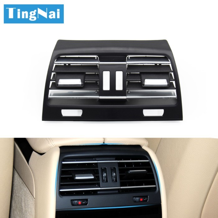 Car Rear Center Console Air Vent Panel AC Vent Grille Outlet Cover For BMW 7 Series F01 F02 F04 730