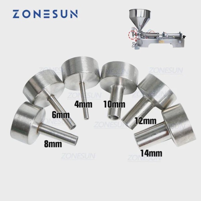 Nozzles 4mm 6mm 8mm 10mm 12mm 14mm Spare Parts Accessories of ZONESUN Horizontal Pneumatic Liquid P