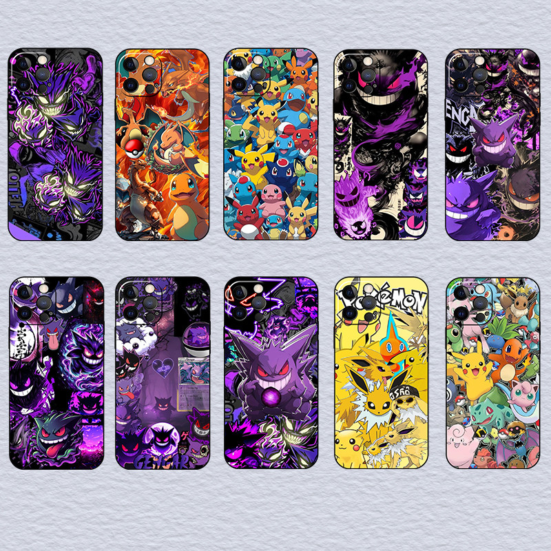 สําหรับRealme C51S C67 C68 C63 C61 P1 หมายเหตุ 50 pokemon SoftสีดําTPUเคสโทรศัพท์