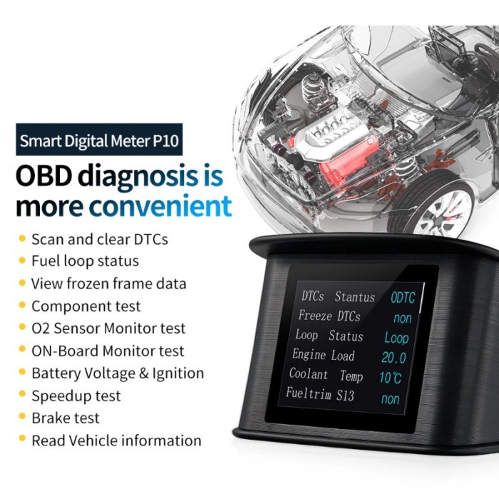 AD OBD HUD Car OBD2 Head Up Display HUD On Board Computer Digital Speedometer With Fuel Consumption