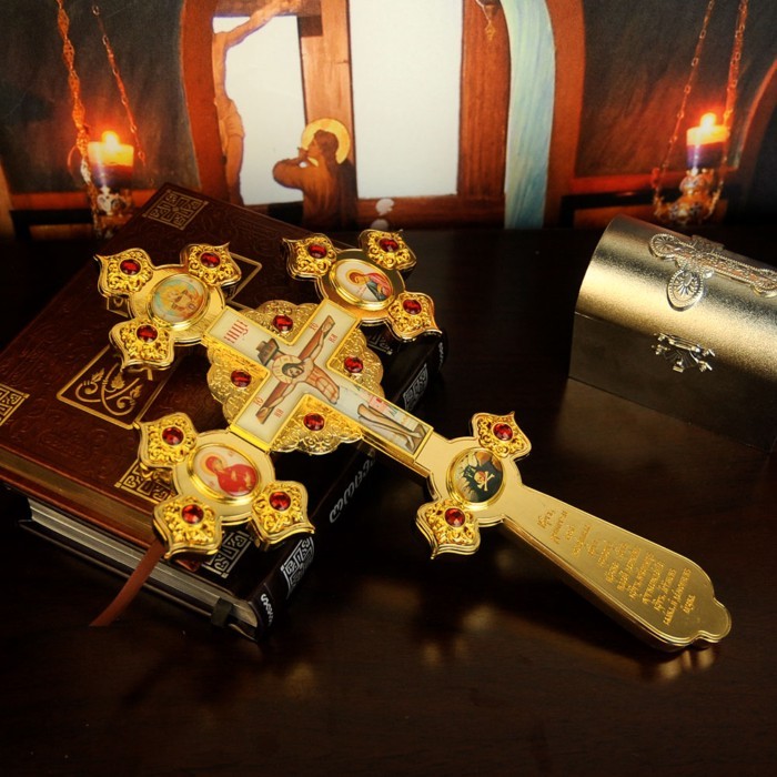 Orthodox Cross Hand Blessing Articulos Religiosos Decoration Catolicos Church  Cruz Pectoral