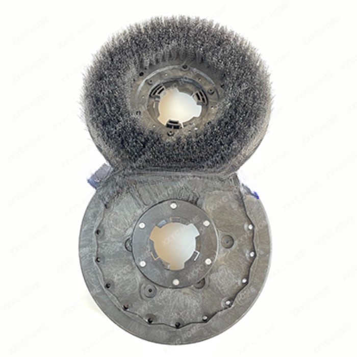 17 inch mixed abrasive wire brush with wire brush disc for floor scrubber