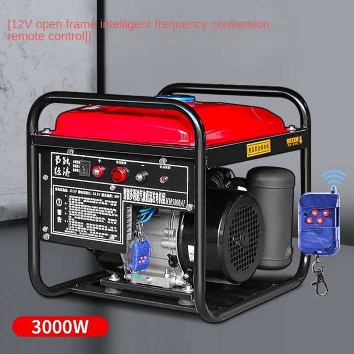 3KW 12V DC Gasoline Generator Intelligent Frequency Conversion Remote Control Electric Start Type
