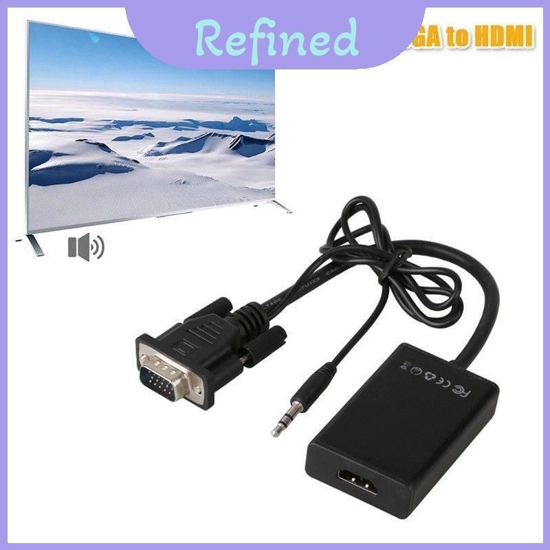 Vga Hdmi เป็นสายแปลงแกนทองแดงสําหรับจอภาพ Hdtv Pc Gaming Theater Home Setup