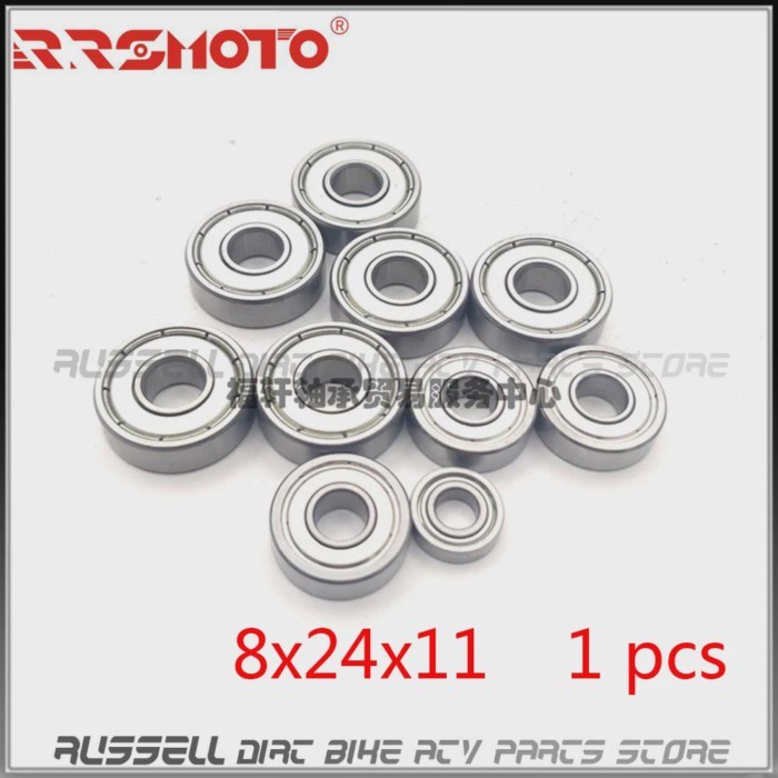 Ball Bearing (8mm*24mm*11mm) 8x24x11 Deep Groove Metal Double Shielded For motorcycle chain roller