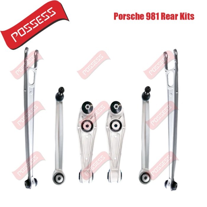 6 Pieces Rear Suspension Control Arm Steering Tie Rod Kits For Porsche 981 BOXSTER 981 CAYMAN 981 2