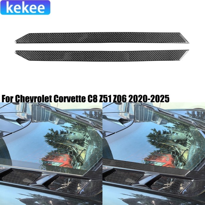 For Chevrolet Corvette C8 Z51 Z06 2020-2025 Carbon Fiber Rear Windshield Car Accessories Exterior D