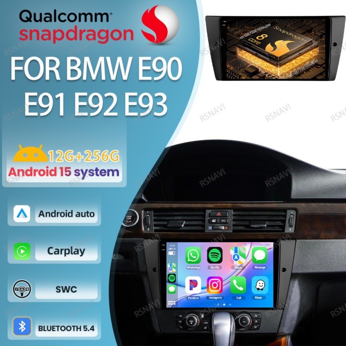 Car Radio Android 15 For BMW E90 E91 E92 E93 DVD